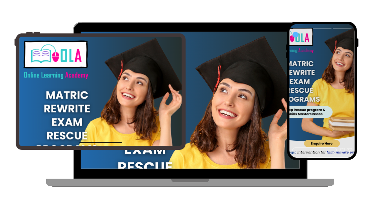 Apply For Matric Rewrite Rescue Program | Online Learning Academy